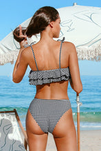 Charger l&#39;image dans la galerie, Bikini bandeau ¨¤ volants vichy
