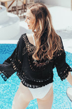 Charger l&#39;image dans la galerie, Cover up pull ¨¤ col licou noir
