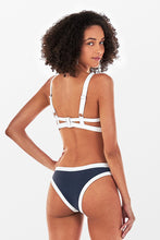 Charger l&#39;image dans la galerie, Bikini ¨¤ bordures bleu marine et blanc 

