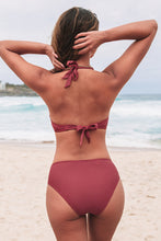 Charger l&#39;image dans la galerie, Bikini ¨¤ col en V et licou taille moyenne ¨¤ nouer et bretelles fines ajustables
