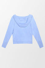 Charger l&#39;image dans la galerie, Sweat ¨¤ capuche bleu clair avec cordon de serrage ¨¤ manches longues
