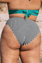 Charger l&#39;image dans la galerie, Bas de bikini grande taille ray¨¦ et fronc¨¦
