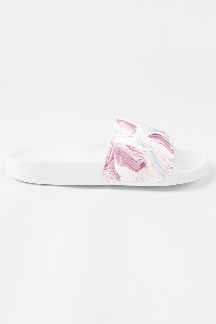 Tongs blanches ¨¤ bout ouvert