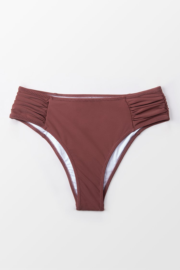 Bas de bikini taille moyenne rose poudr¨¦