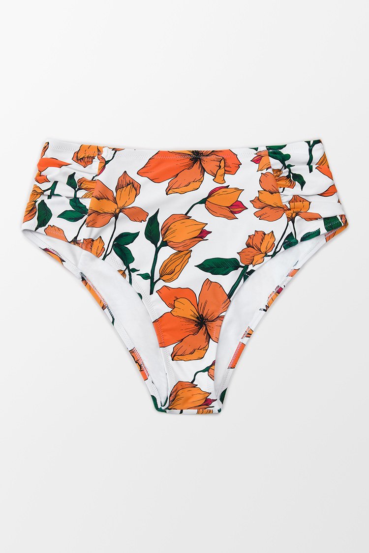Bas de bikini grande taille ¨¤ taille haute et imprim¨¦ floral 