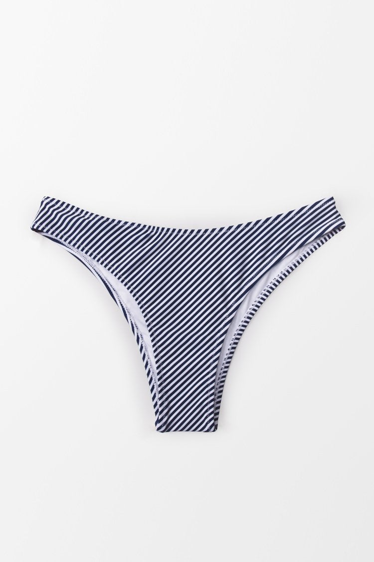 Bas de bikini taille basse ¨¤ imprim¨¦ rayures 