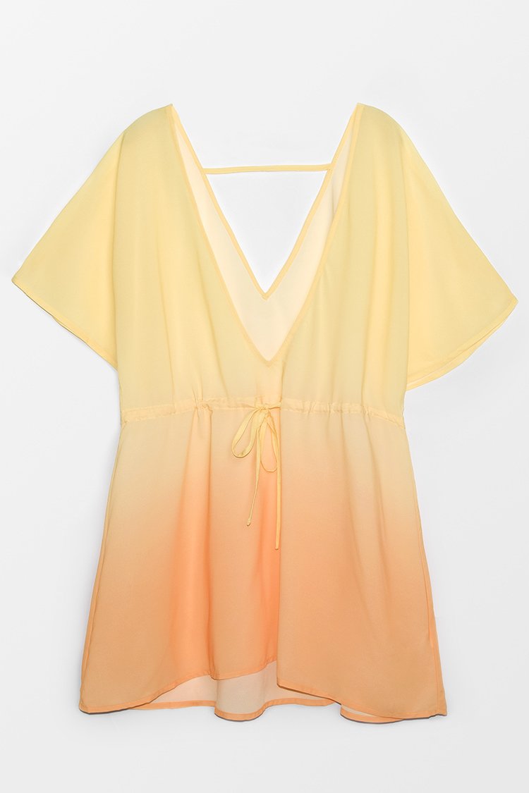 Cover up ¨¤ cordon de serrage Tie Dye