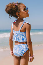 Charger l&#39;image dans la galerie, Bikini couleur unie ¨¤ volants pour fille
