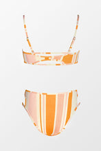 Charger l&#39;image dans la galerie, Bikini cheeky ¨¤ d¨¦coupe high-leg avec bralette ¨¤ d¨¦coupe ray¨¦e
