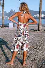 Charger l&#39;image dans la galerie, Robe dos nu imprim¨¦ tropical
