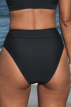 Charger l&#39;image dans la galerie, Bas de bikini noir taille haute

