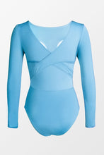 Charger l&#39;image dans la galerie, Maillot de bain une pi¨¨ce bleu crois¨¦ ¨¤ manches longues

