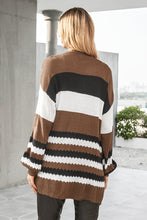 Charger l&#39;image dans la galerie, Gilet cardigan ray¨¦ ¨¤ manches bouffantes
