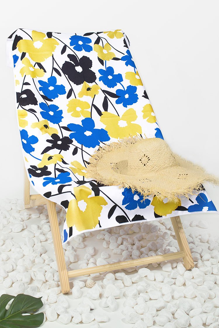 Serviette de plage imprim¨¦ floral Poppy