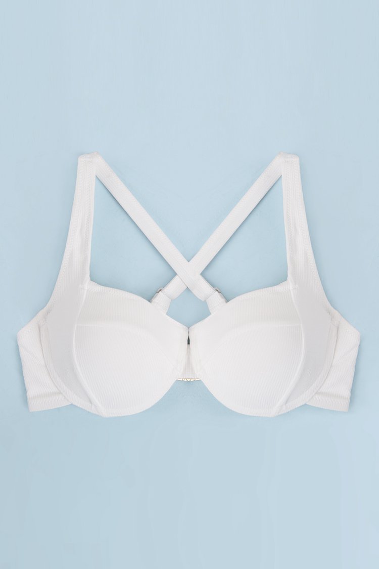 Haut de bikini ¨¤ armatures blanc