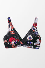 Charger l&#39;image dans la galerie, Haut de bikini grande taille torsad¨¦ imprim¨¦ floral 
