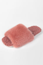 Charger l&#39;image dans la galerie, Chaussons en fausse fourrure de lapin en peluche rouge orang¨¦
