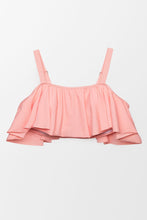 Charger l&#39;image dans la galerie, Haut de bikini grande taille ¨¤ volants rose
