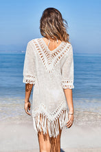 Charger l&#39;image dans la galerie, Cover up en crochet d¨¦coup¨¦ blanc
