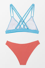 Charger l&#39;image dans la galerie, Bikini triangle ray¨¦ et crois¨¦ en p¨ºche
