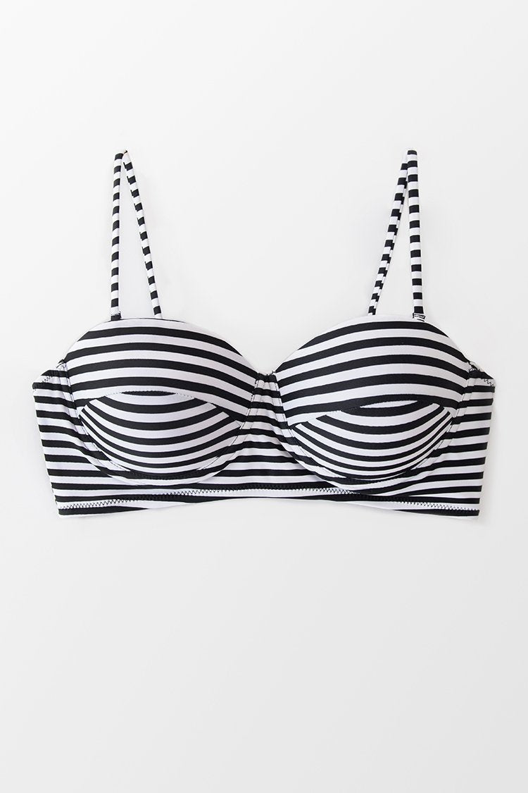 Haut de bikini push up imprim¨¦ ray¨¦