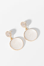 Charger l&#39;image dans la galerie, Clous d&#39;oreilles g¨¦om¨¦triques minimalistes en marbre
