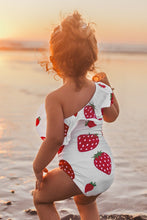 Charger l&#39;image dans la galerie, Maillot de bain une pi¨¨ce ¨¤ imprim¨¦ fraises pour filles 
