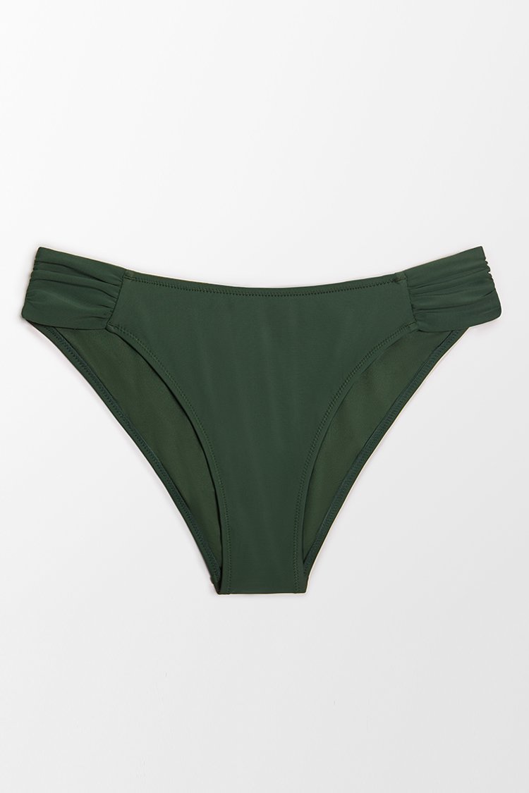 Bas de bikini taille basse en vert