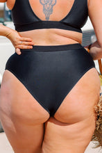 Charger l&#39;image dans la galerie, Bas de bikini grande taille noir ¨¤ taille haute
