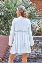 Charger l&#39;image dans la galerie, Cover up ¨¤ manches longues avec bordures en dentelle
