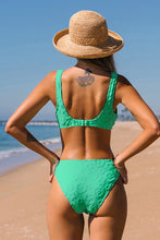 Charger l&#39;image dans la galerie, Bikini hipster taille basse avec bralette en jacquard fleuri
