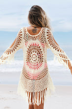 Charger l&#39;image dans la galerie, Robe cover-up blanche ¨¤ pampilles en crochet
