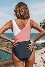 Charger l&#39;image dans la galerie, Maillot de bain une pi¨¨ce ¨¤ blocs de couleur nou¨¦ surplis
