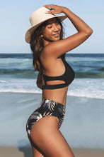 Charger l&#39;image dans la galerie, Bikini d¨¦coup¨¦ ¨¤ col en V et bretelle ajustable taille moyenne
