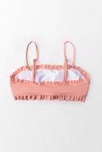 Charger l&#39;image dans la galerie, Haut de bikini bandeau ¨¤ volants p¨ºche 
