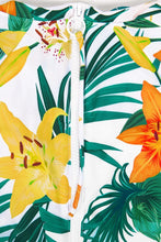 Charger l&#39;image dans la galerie, Maillot une pi¨¨ce ¨¤ manches longues et imprim¨¦ floral et tropical
