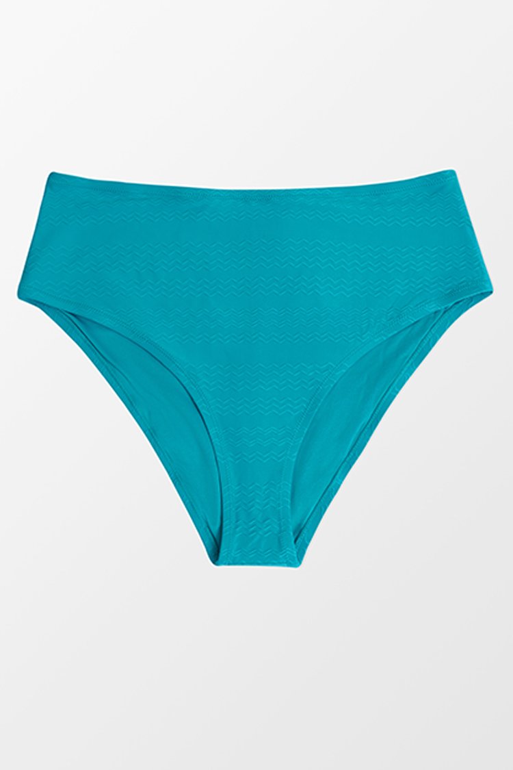 Bas de bikini grande taille sarcelle taille haute