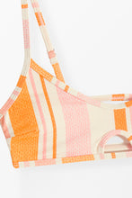 Charger l&#39;image dans la galerie, Bikini cheeky ¨¤ d¨¦coupe high-leg avec bralette ¨¤ d¨¦coupe ray¨¦e
