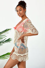 Charger l&#39;image dans la galerie, Cover up col en V blanc Boho 
