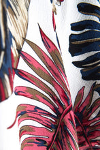 Charger l&#39;image dans la galerie, Robe ¨¤ manches courtes imprim¨¦ feuilles 

