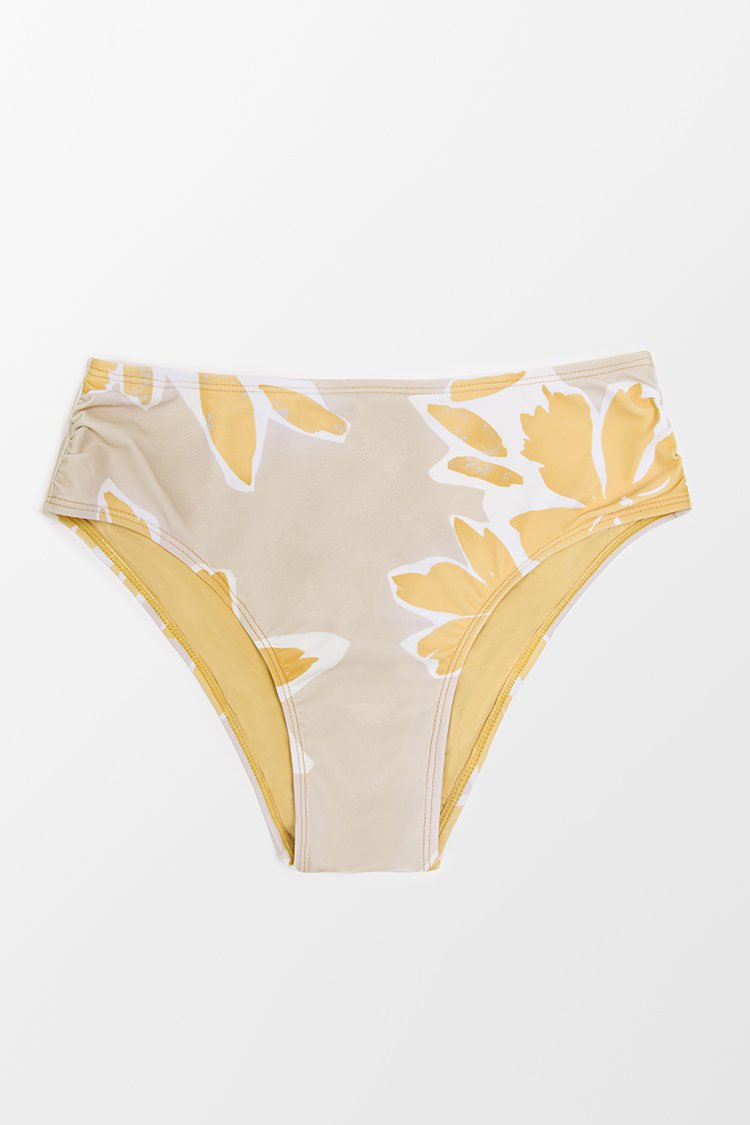 Bas de bikini taille mi-haute fronc¨¦ sur les c?t¨¦s