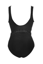Charger l&#39;image dans la galerie, Maillot de bain une pi¨¨ce col en V noir
