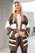 Charger l&#39;image dans la galerie, Gilet cardigan ray¨¦ ¨¤ manches bouffantes
