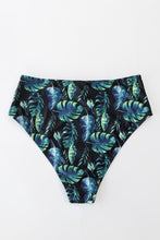 Charger l&#39;image dans la galerie, Bas de bikini taille haute imprim¨¦ feuilles vert
