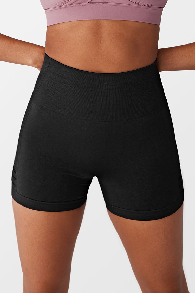 Short de motard noir taille moyenne