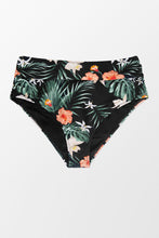 Charger l&#39;image dans la galerie, Bas de bikini grande taille fronc¨¦ imprim¨¦ floral
