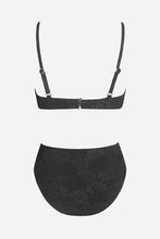 Charger l&#39;image dans la galerie, Bikini bralette taille moyenne ¨¤ anneau en c?ur floral textur¨¦

