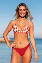 Charger l&#39;image dans la galerie, Bikini triangle taille basse r¨¦versible vichy
