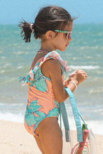 Charger l&#39;image dans la galerie, Maillot de bain une pi¨¨ce ¨¤ volants imprim¨¦ folral pour filles
