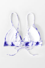 Charger l&#39;image dans la galerie, Haut de bikini tie-dye bleu et blanc
